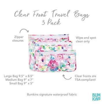 Bumkins Travel Bags - Clear-Sided, TSA Approved & Versatile