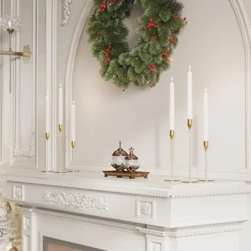 Elegant NLBTW Gold Taper Candle Holders Set for Any Occasion