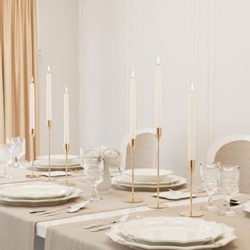Elegant NLBTW Gold Taper Candle Holders Set for Any Occasion