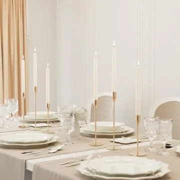 Elegant NLBTW Gold Taper Candle Holders Set for Any Occasion