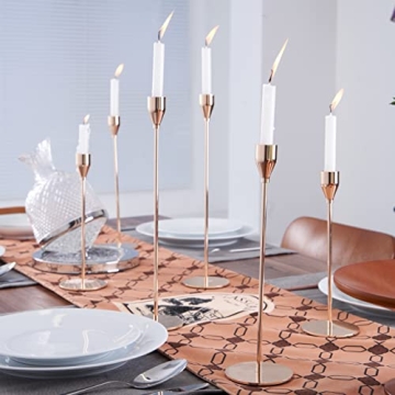 Elegant NLBTW Gold Taper Candle Holders Set for Any Occasion