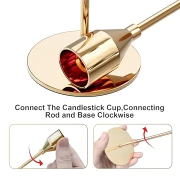 Elegant NLBTW Gold Taper Candle Holders Set for Any Occasion