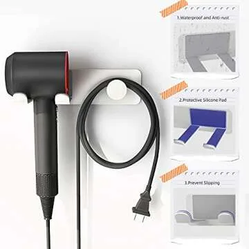 Stylish Dyson Hair Dryer Holder Wall Mounted for Organization