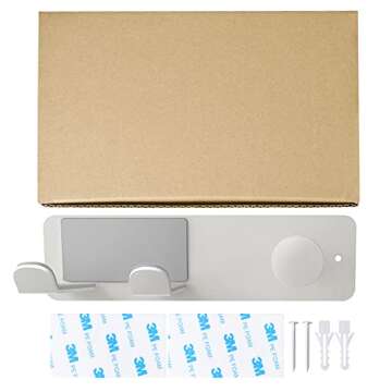 FLE Hair Dryer Holder Wall Mounted, Stainless Steel Self Adhesive Blow Dryer Holder Rack for Dyson Supersonic Hair Dryer,White