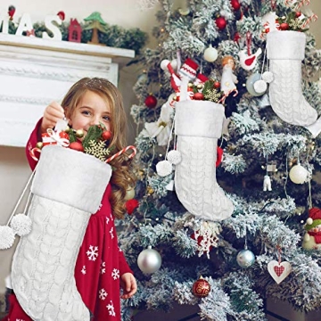 Senneny Knitted Christmas Stockings 21 Inch - 4 Pack