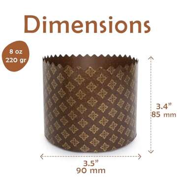 8oz Kulich Mold Easter Bread Paper Mold Paska |25 pcs| Easter Bread Forms - Panettone Paper Mold - P...