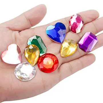 Versatile 1" Colorful Jewel Pack for Crafting Projects