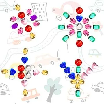 Versatile 1" Colorful Jewel Pack for Crafting Projects