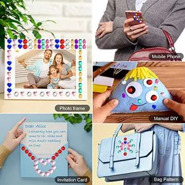 Versatile 1" Colorful Jewel Pack for Crafting Projects