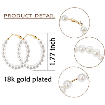 Stylish Pearl Hoop Earrings for Women - Gift Ready!