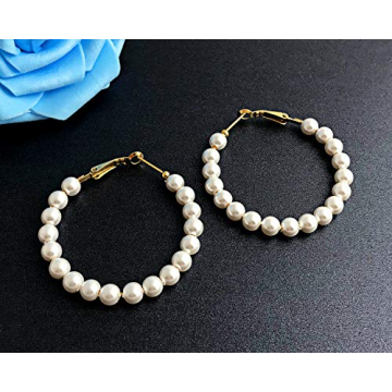 Stylish Pearl Hoop Earrings for Women - Gift Ready!