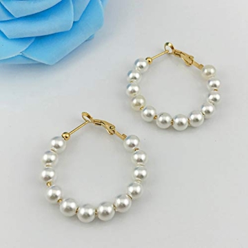 Stylish Pearl Hoop Earrings for Women - Gift Ready!