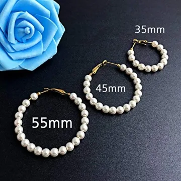 Stylish Pearl Hoop Earrings for Women - Gift Ready!