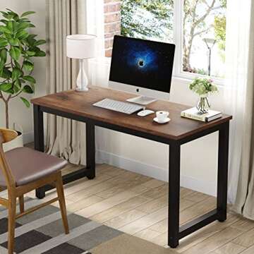 Tribesigns 47-Inch Vintage Office Desk – Modern Computer Table