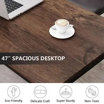 Tribesigns 47-Inch Vintage Office Computer Desk