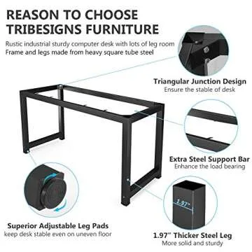 Tribesigns 47-Inch Vintage Office Computer Desk
