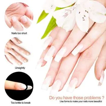 200 Pieces Acrylic Nail Forms, Gold Horseshoe Nail Extension Forms, Self-adhesive Nail Tips Guide, Gel Nail Stickers for Poly Gel/Extension/Acrylic Nail Molds Builder, Nail Art Equipment for Salon