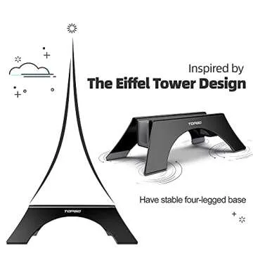 TOPGO Vertical Laptop Stand, [Space Saver & Firmly Stable] Laptop Holder for Desk Compatible with MacBook and Other Notebooks Thickness Less Than 0.69" to Organize Work & Home Office (Black)
