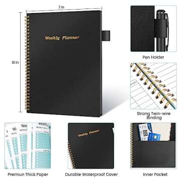 Undated Weekly Planner with Habit Tracker & To-Do List