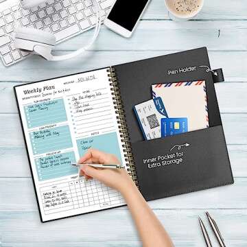 Undated Weekly Planner with Habit Tracker & To-Do List