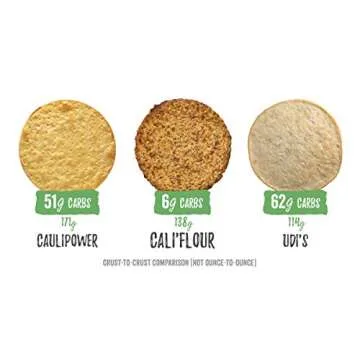 Cali'flour Foods Paleo Plant-Based Cauliflower Pizza Crusts - Gluten & Dairy Free, Vegan - Italian Flavor (10 Total Crusts, 2 Per Box)