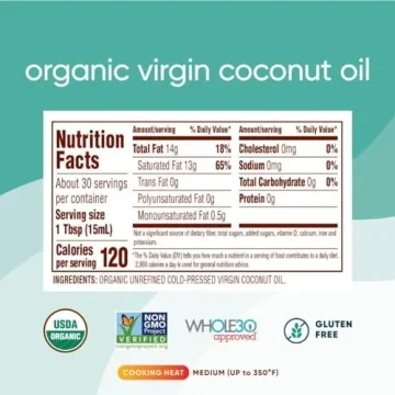 Nutiva Organic Coconut Oil 15 fl oz - Cold-Pressed