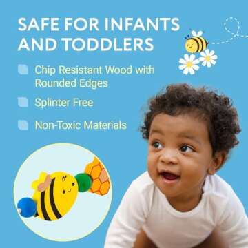 IMPRESA Wooden Baby Arch Toy for Baby Bjorn Bouncer