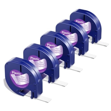 Label KINGDOM DYMO Compatible Label Maker Tape - 5-Pack, 12mm x 4m