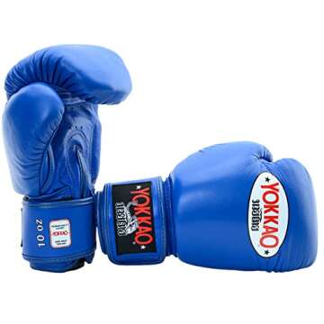 YOKKAO Matrix Muay Thai Boxing Gloves - 100% Genuine Leather, Shock-Absorbing Foam & Double-Stitched...