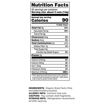 Terrasoul Superfoods Raw Organic Brazil Nuts 16 oz