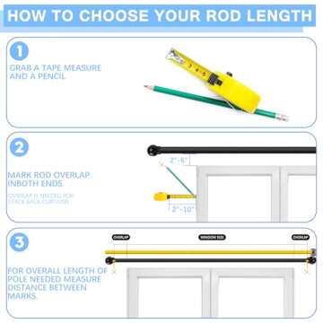 Adjustable AMZSEVEN Curtain Rods - 16-76 inches