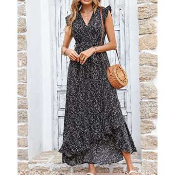 BTFBM Floral Maxi Dress for Women - Summer Style