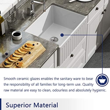 DeerValley 24" Farmhouse Single Kitchen Sink for Elegant Homes