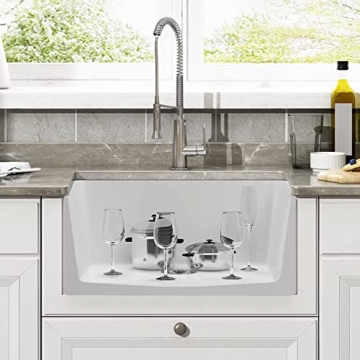 DeerValley 24" Farmhouse Single Kitchen Sink for Elegant Homes