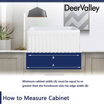 DeerValley 24" Farmhouse Single Kitchen Sink for Elegant Homes