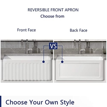 DeerValley 24" Farmhouse Single Kitchen Sink for Elegant Homes