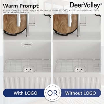 DeerValley 24" Farmhouse Single Kitchen Sink for Elegant Homes