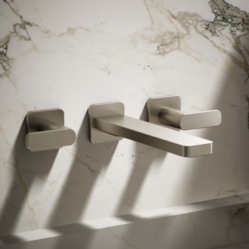 KOHLER Parallel Wall-Mount Sink Faucet Trim Brushed Nickel