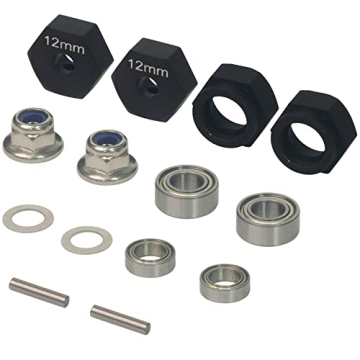 HobbyMarking RC Car Aluminum 12mm Hex Wheels Rims Hub Adapter for Tamiya DT-02 DF02 Upgrade Parts