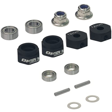 HobbyMarking 12mm Aluminum Hex Wheel Rims for Tamiya