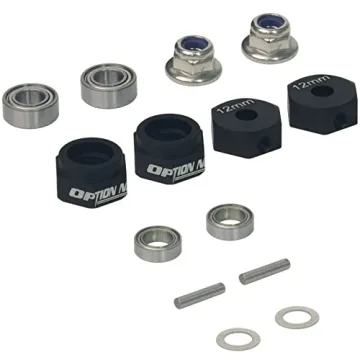 HobbyMarking 12mm Aluminum Hex Wheel Rims for Tamiya