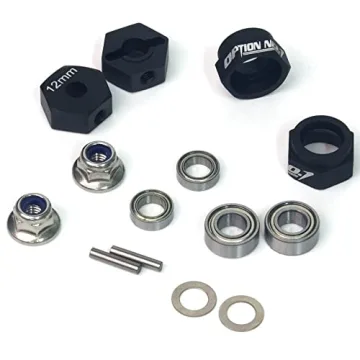 HobbyMarking 12mm Aluminum Hex Wheel Rims for Tamiya