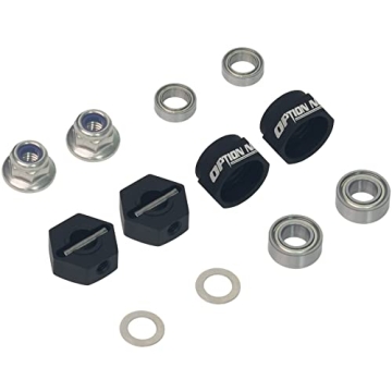 HobbyMarking 12mm Aluminum Hex Wheel Rims for Tamiya