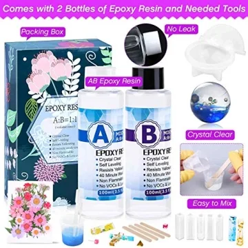 Beginner Resin Jewelry Making Kit with 219Pcs DIY Craft Set