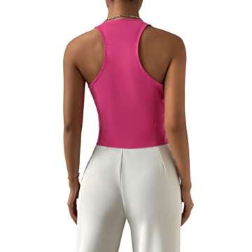 Chic Hot Pink Verdusa Sleeveless Vest Jacket for Women