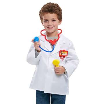 Disney Junior Mickey Mouse Helping Hands Dress Up Trunk, 19 Piece Pretend Play Set with Storage, Siz...