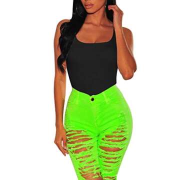 LAGSHIAN Women's Sexy Summer Bodycon Sleeveless Tank Top One Piece Leotrad Bodysuit Black