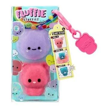 Fluffie Stuffiez Round Candy and Gummy Bear Minis Collectible Feature - Surprise Reveal Unboxing Soft and Squishable Tactile Play Fidget DIY