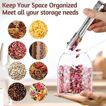 3Pcs Stylish Glass Jars with Cork for Food Storage