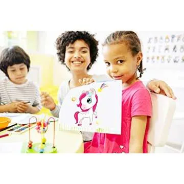 24 Sheets Make Your Own Unicorn Stickers Make A Face Stickers for Kids Toddlers with Unicorns DIY Craft Stickers Kids Party Favor Supplies Crafts